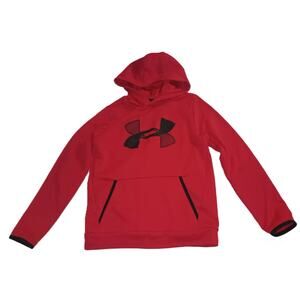Under Armour Boy's Long Sleeve Fleece Lined Pullover Hoodie Red Size M 8 yr B001